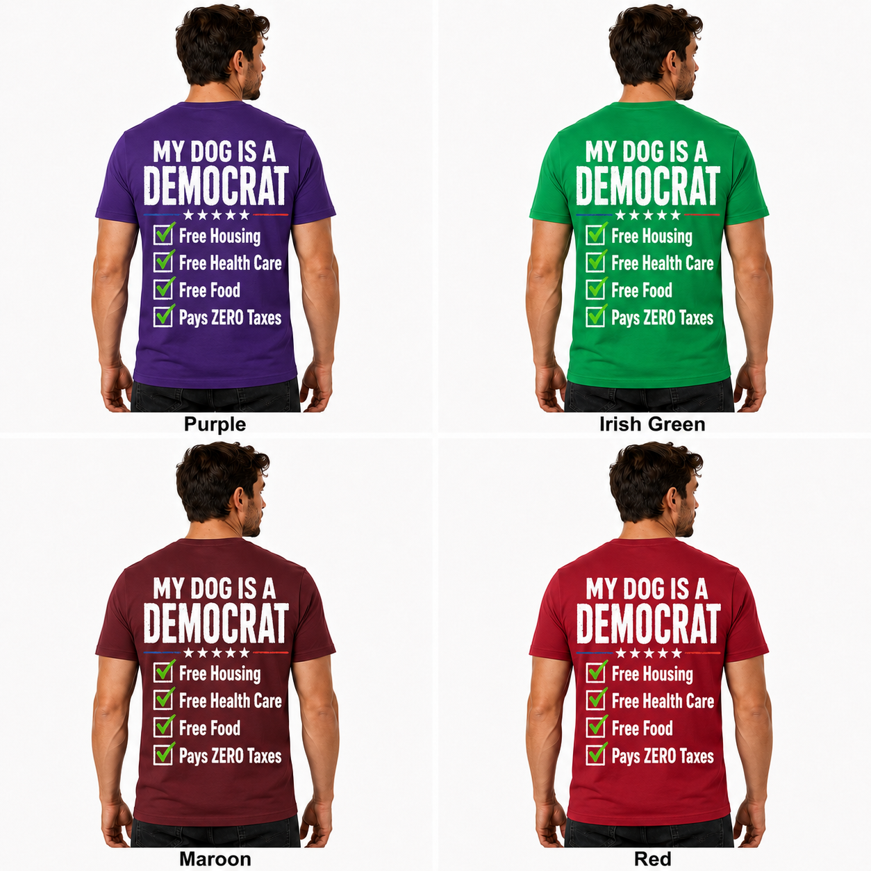 My Dog Is A Democrat Shirt Funny Conservative Political Graphic Tee Republican Humor Gift For Dog Lovers