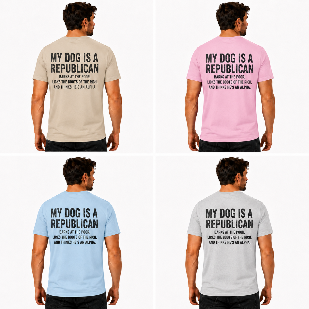 My Dog Is A Republican Shirt Funny Conservative Political Graphic Tee Patriotic Gift For Adults