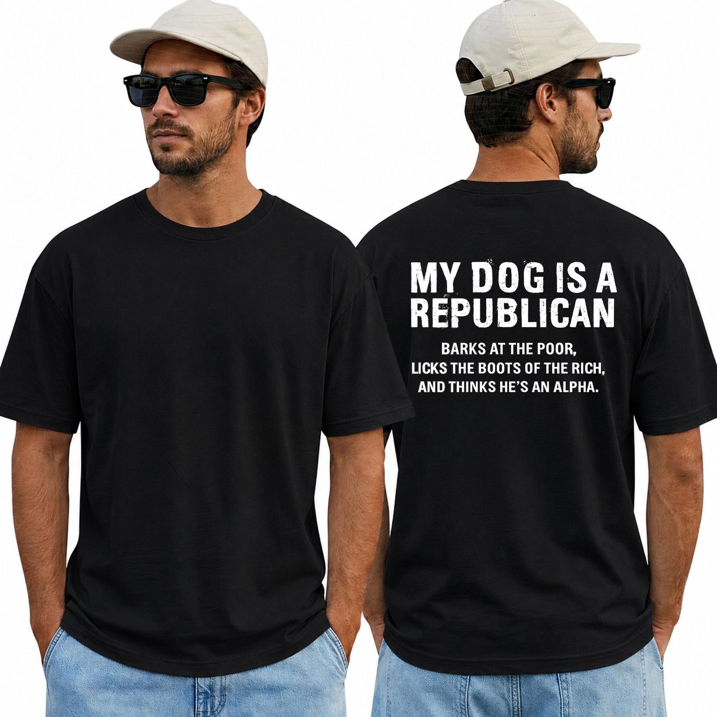 My Dog Is A Republican Shirt Funny Conservative Political Graphic Tee Patriotic Gift For Adults