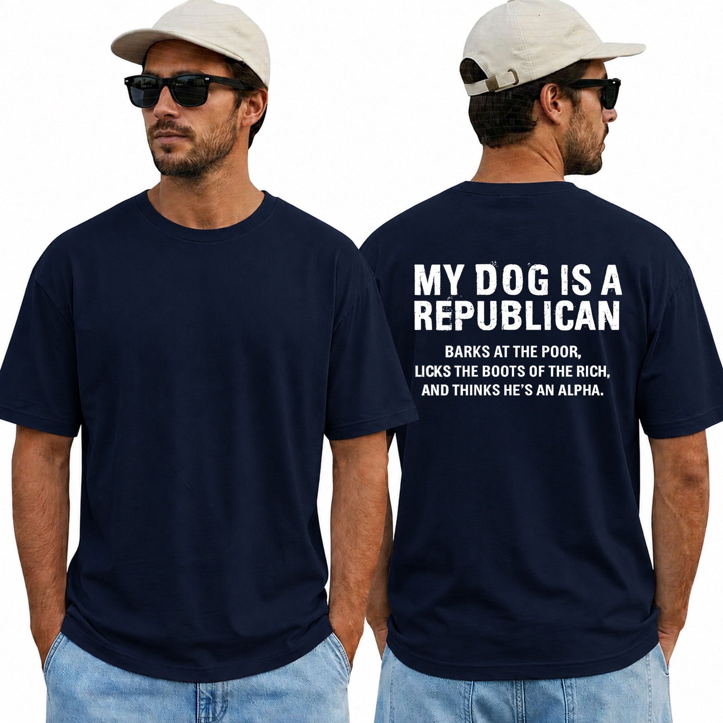 My Dog Is A Republican Shirt Funny Conservative Political Graphic Tee Patriotic Gift For Adults