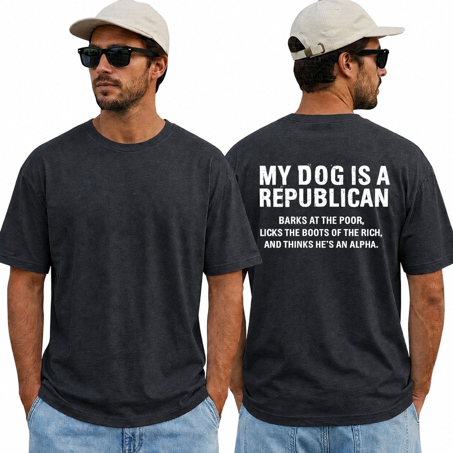 My Dog Is A Republican Shirt Funny Conservative Political Graphic Tee Patriotic Gift For Adults
