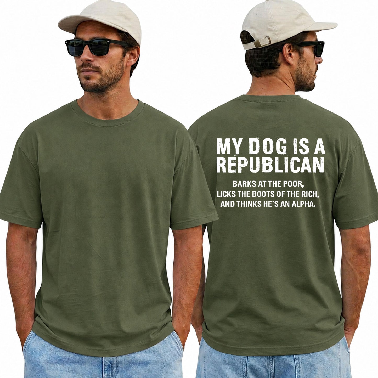 My Dog Is A Republican Shirt Funny Conservative Political Graphic Tee Patriotic Gift For Adults