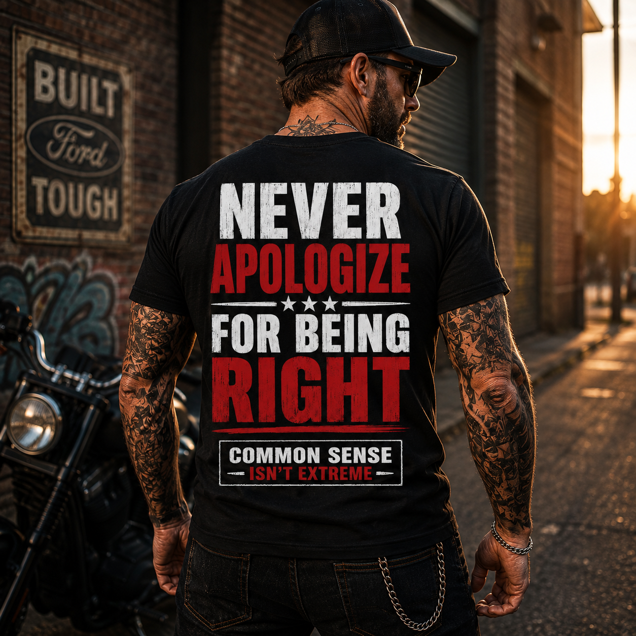 Never Apologize For Being Right Shirt Funny Conservative Political Graphic Tee Patriot Gift For Adults
