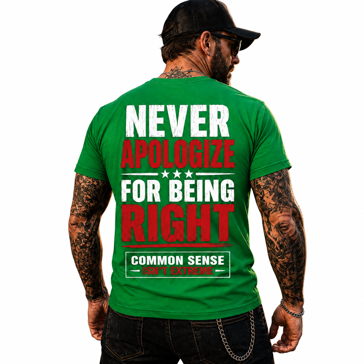 Never Apologize For Being Right Shirt Funny Conservative Political Graphic Tee Patriot Gift For Adults