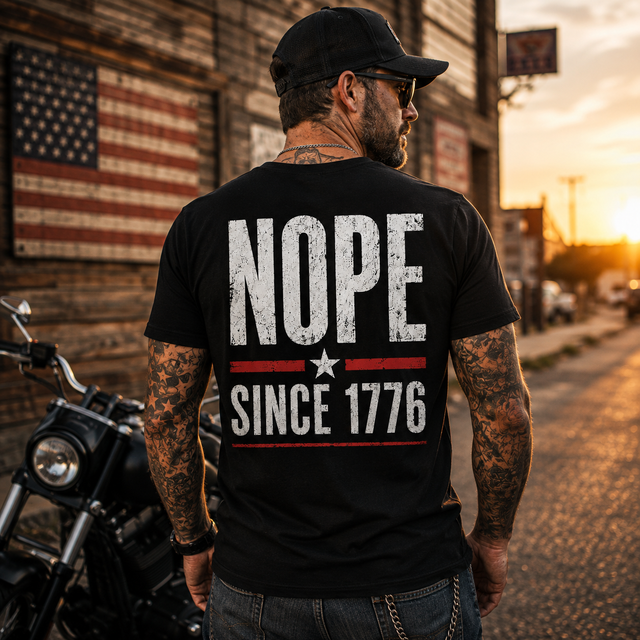 Nope Since 1776 Shirt Funny Patriotic Freedom Graphic Tee Conservative Gift For Adults