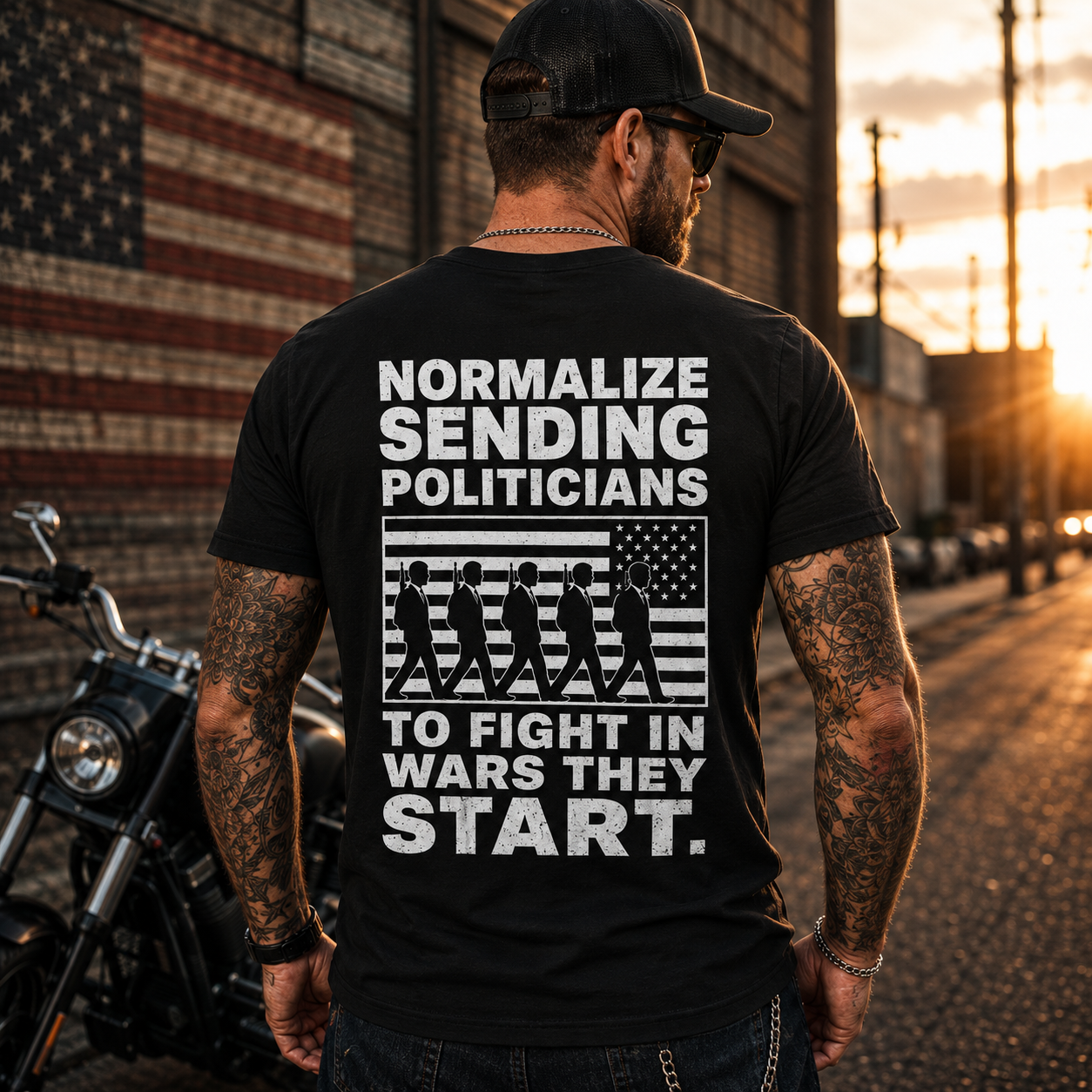 Normalize Sending Politicians To Fight In Wars They Start Shirt Anti War Political Graphic Tee Freedom Protest Gift For Adults