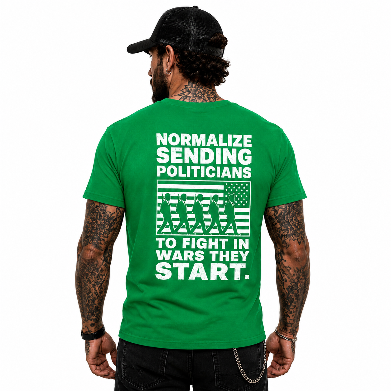 Normalize Sending Politicians To Fight In Wars They Start Shirt Anti War Political Graphic Tee Freedom Protest Gift For Adults