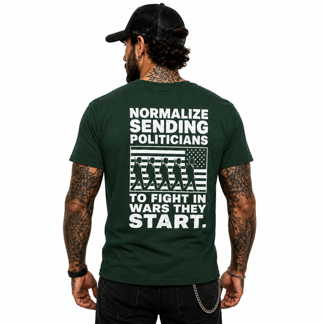 Normalize Sending Politicians To Fight In Wars They Start Shirt Anti War Political Graphic Tee Freedom Protest Gift For Adults