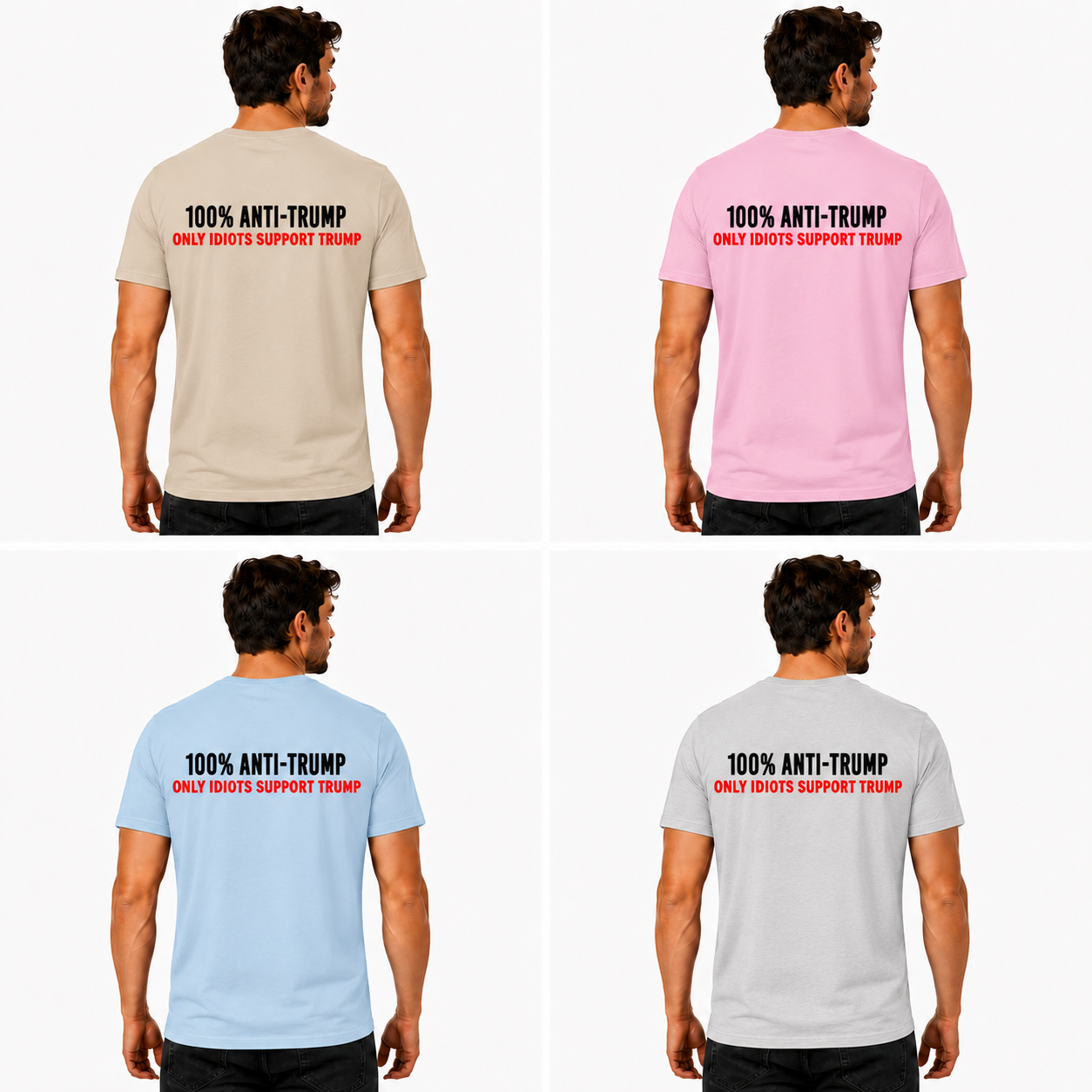 One Hundred Percent Anti Trump Shirt Funny Political Graphic Tee Protest Gift For Adults