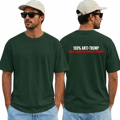 One Hundred Percent Anti Trump Shirt Funny Political Graphic Tee Protest Gift For Adults