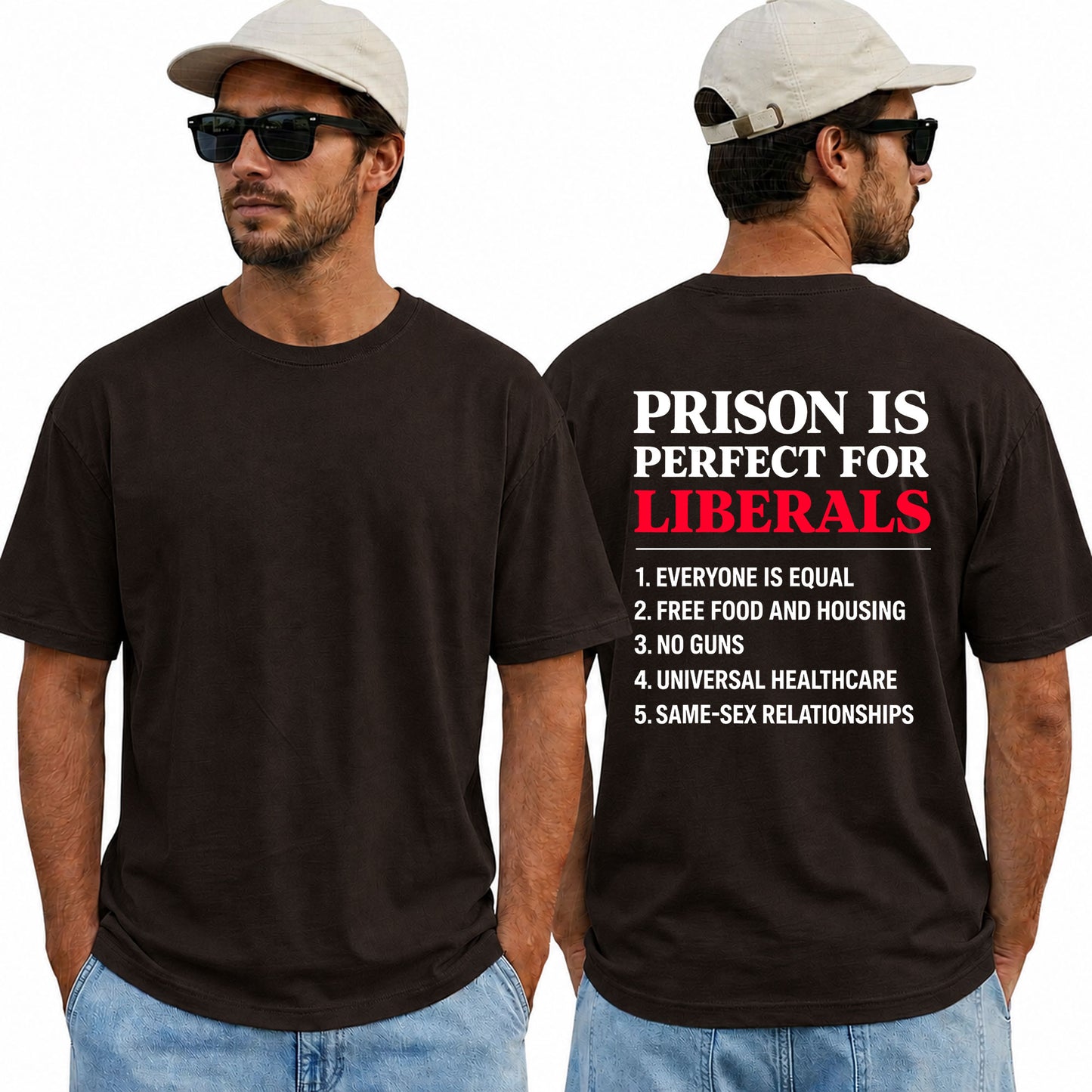 Prison Is Perfect For Liberals Shirt Funny Conservative Patriotic Graphic Tee Republican Gift For Adults