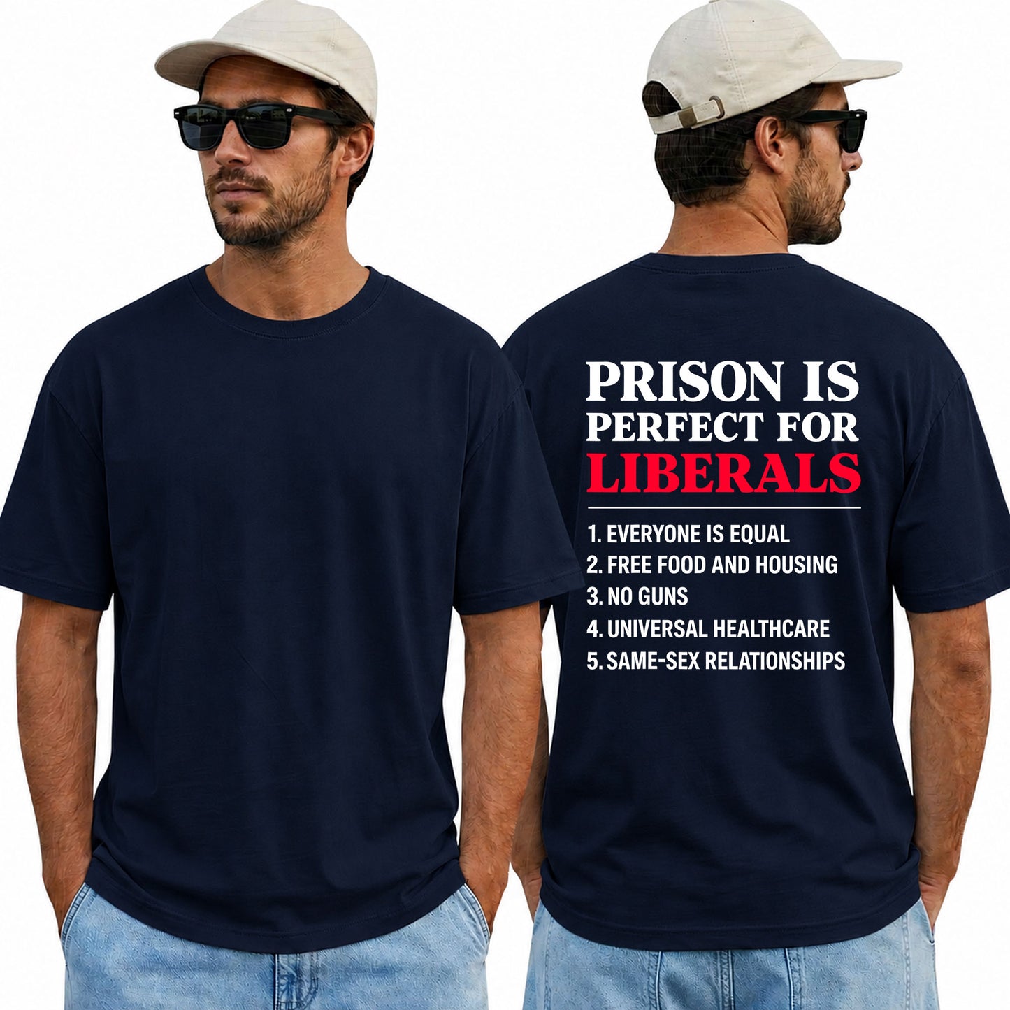 Prison Is Perfect For Liberals Shirt Funny Conservative Patriotic Graphic Tee Republican Gift For Adults