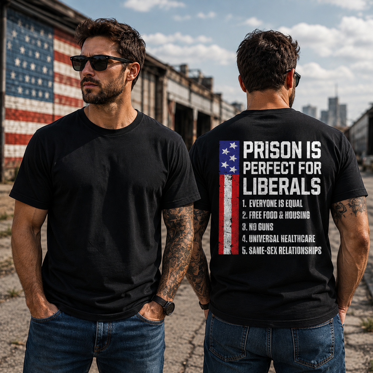 Prison Is Perfect For Liberals Shirt Funny Conservative Patriotic Graphic Tee Republican Political Gift For Adults