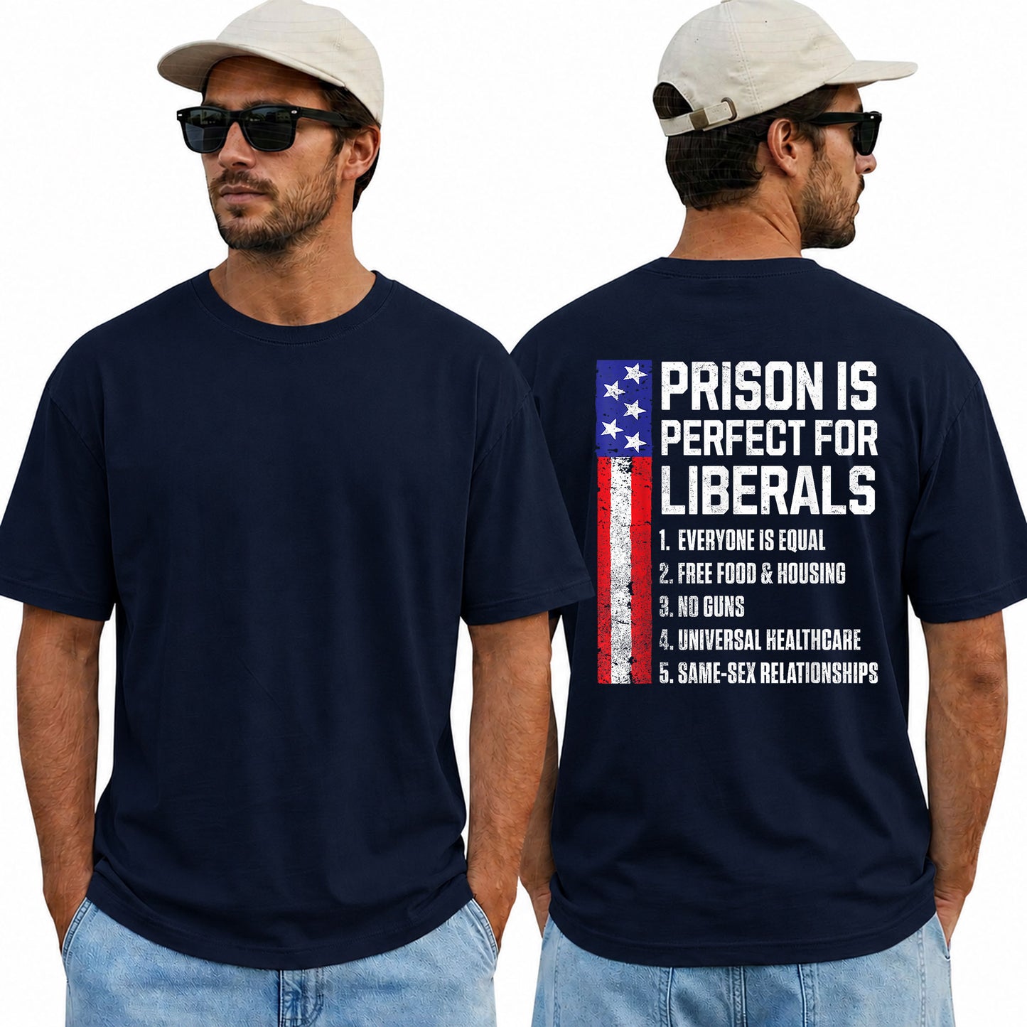 Prison Is Perfect For Liberals Shirt Funny Conservative Patriotic Graphic Tee Republican Political Gift For Adults