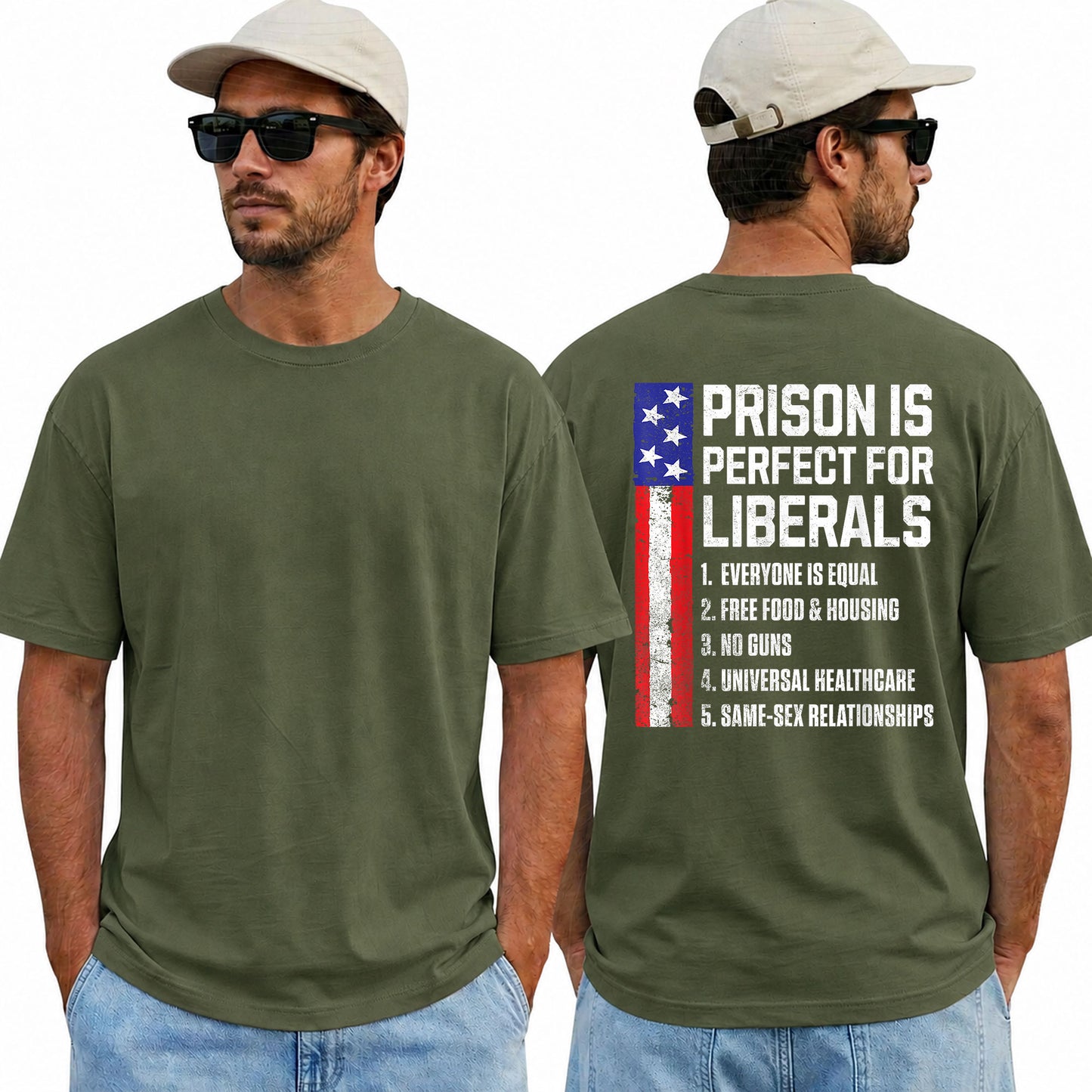 Prison Is Perfect For Liberals Shirt Funny Conservative Patriotic Graphic Tee Republican Political Gift For Adults