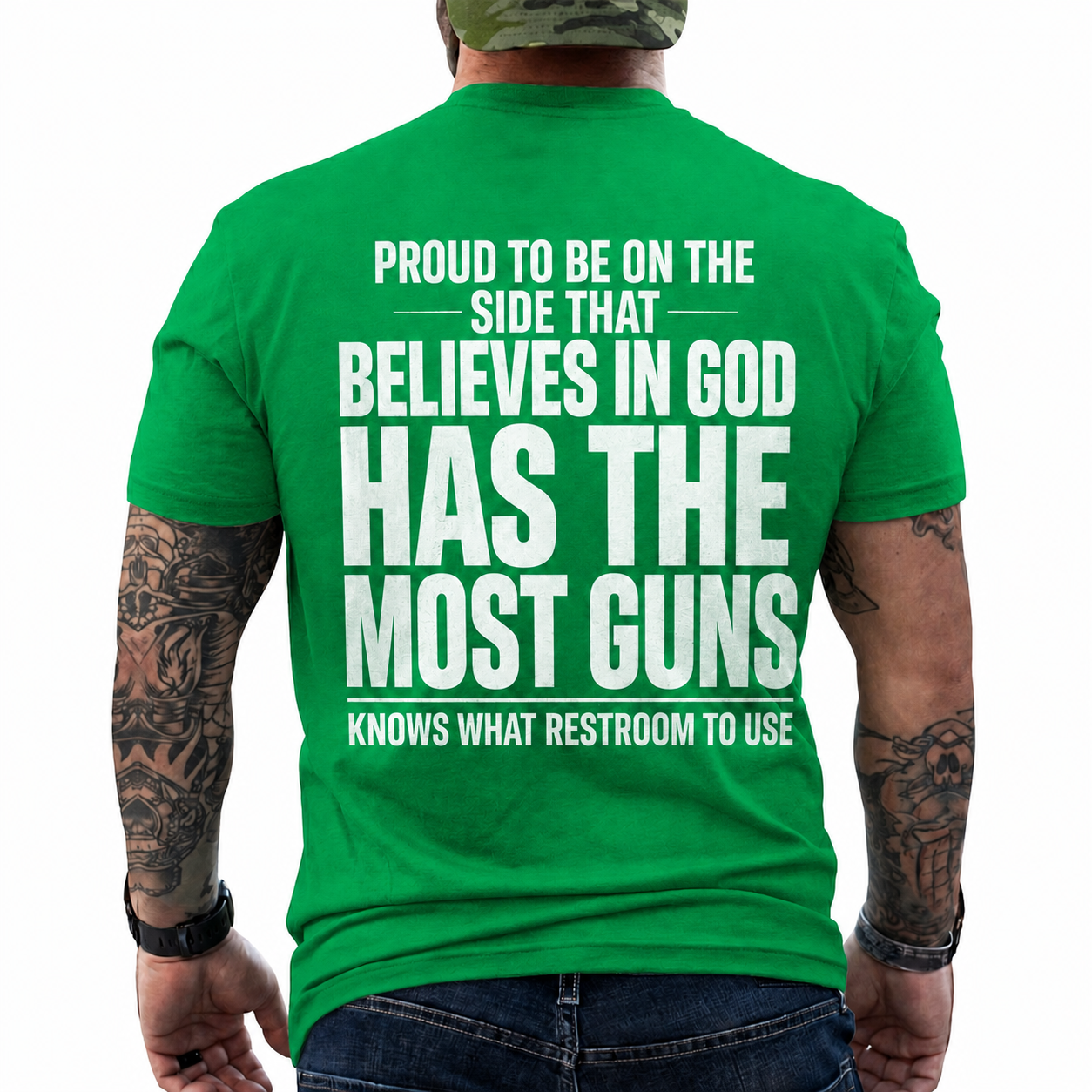 Proud To Be On The Side That Believes In God Shirt Funny Conservative Patriotic Graphic Tee Christian Gift For Adults