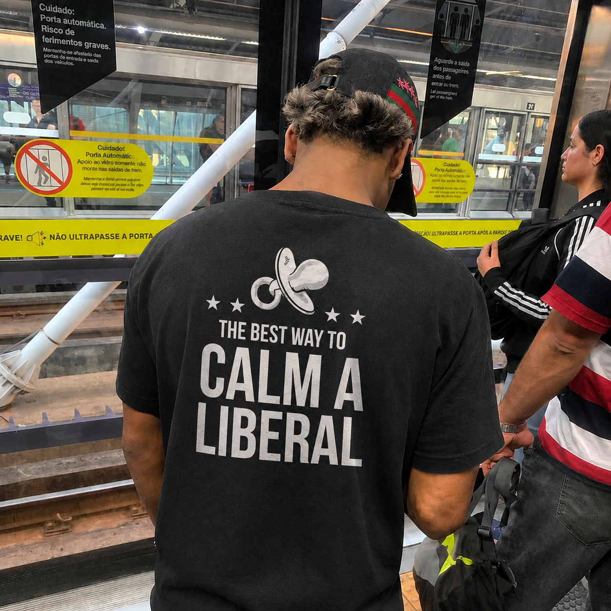 The Best Way To Calm A Liberal Shirt Funny Conservative Patriotic Graphic Tee Anti Woke Political Gift For Adults