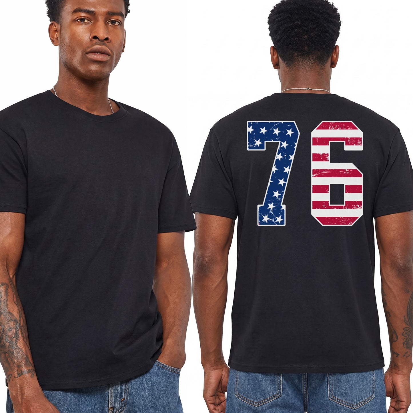 The Spirit Of 76 Shirt Patriotic American Flag Independence Day Graphic Tee 4th Of July Gift For Adults