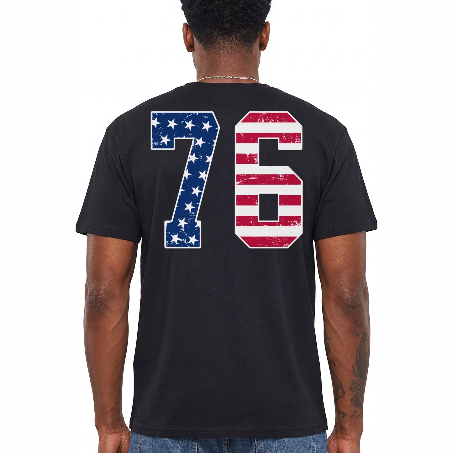 The Spirit Of 76 Shirt Patriotic American Flag Independence Day Graphic Tee 4th Of July Gift For Adults