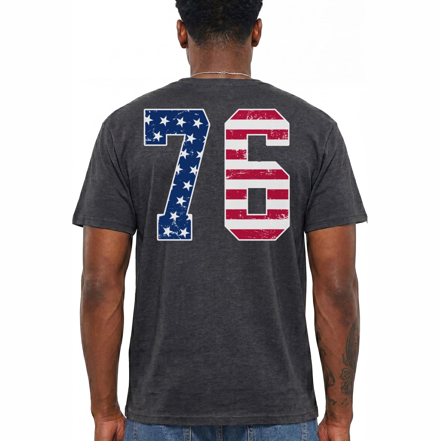 The Spirit Of 76 Shirt Patriotic American Flag Independence Day Graphic Tee 4th Of July Gift For Adults