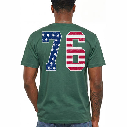 The Spirit Of 76 Shirt Patriotic American Flag Independence Day Graphic Tee 4th Of July Gift For Adults