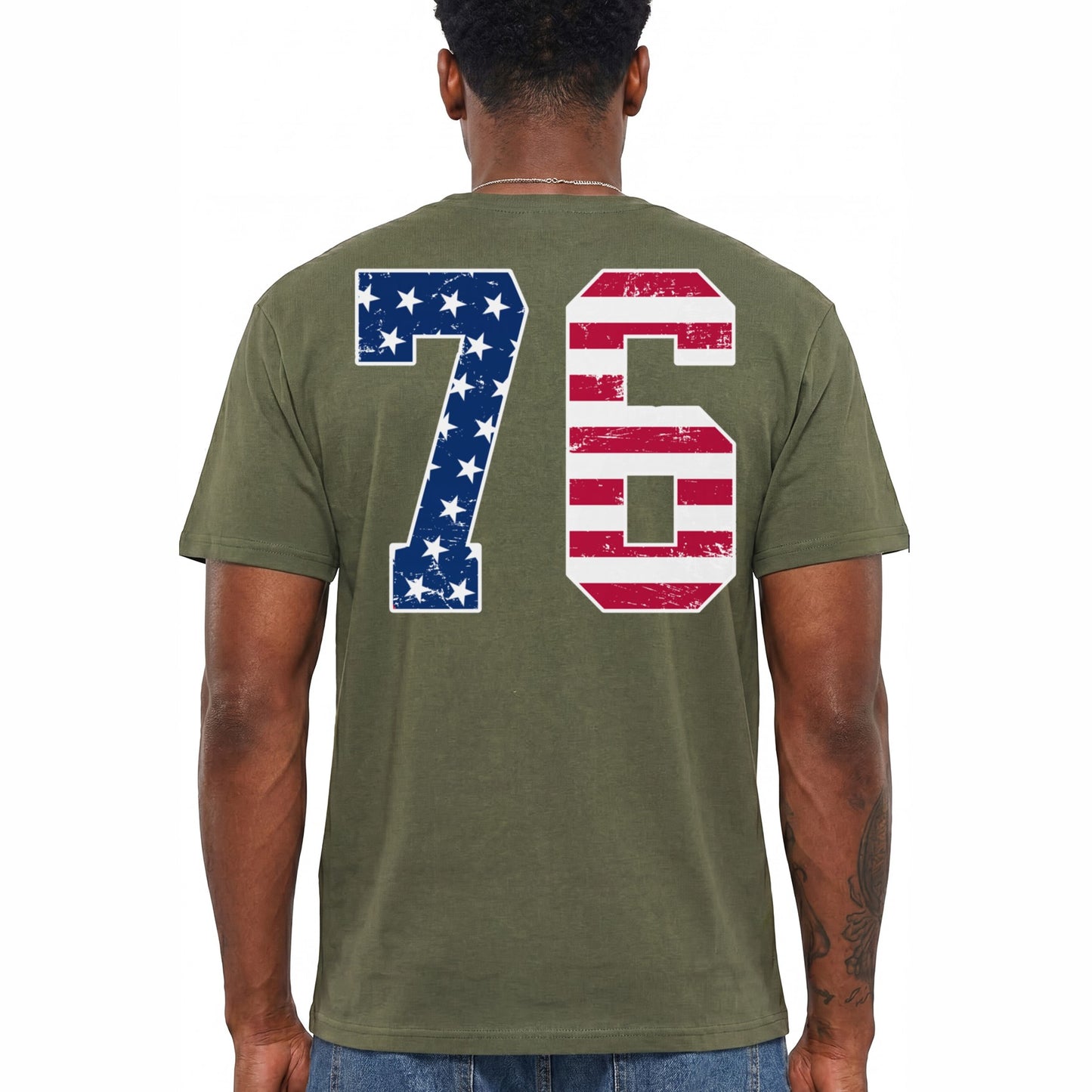 The Spirit Of 76 Shirt Patriotic American Flag Independence Day Graphic Tee 4th Of July Gift For Adults