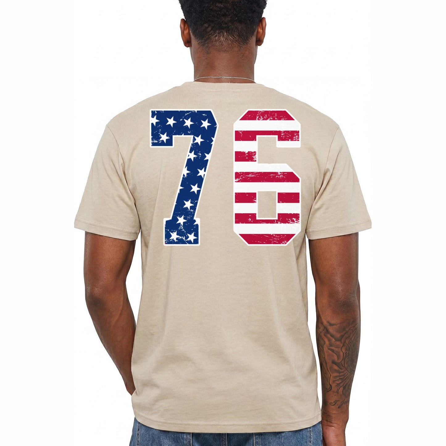 The Spirit Of 76 Shirt Patriotic American Flag Independence Day Graphic Tee 4th Of July Gift For Adults