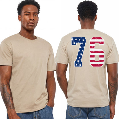 The Spirit Of 76 Shirt Patriotic American Flag Independence Day Graphic Tee 4th Of July Gift For Adults