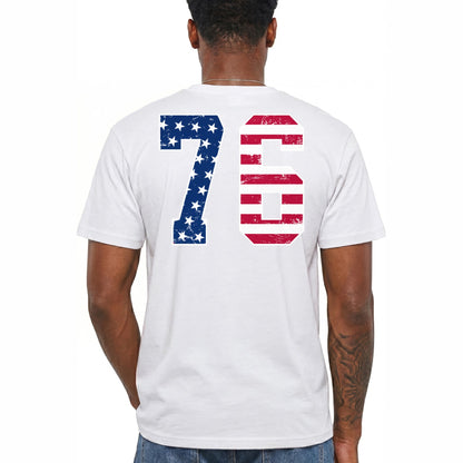 The Spirit Of 76 Shirt Patriotic American Flag Independence Day Graphic Tee 4th Of July Gift For Adults