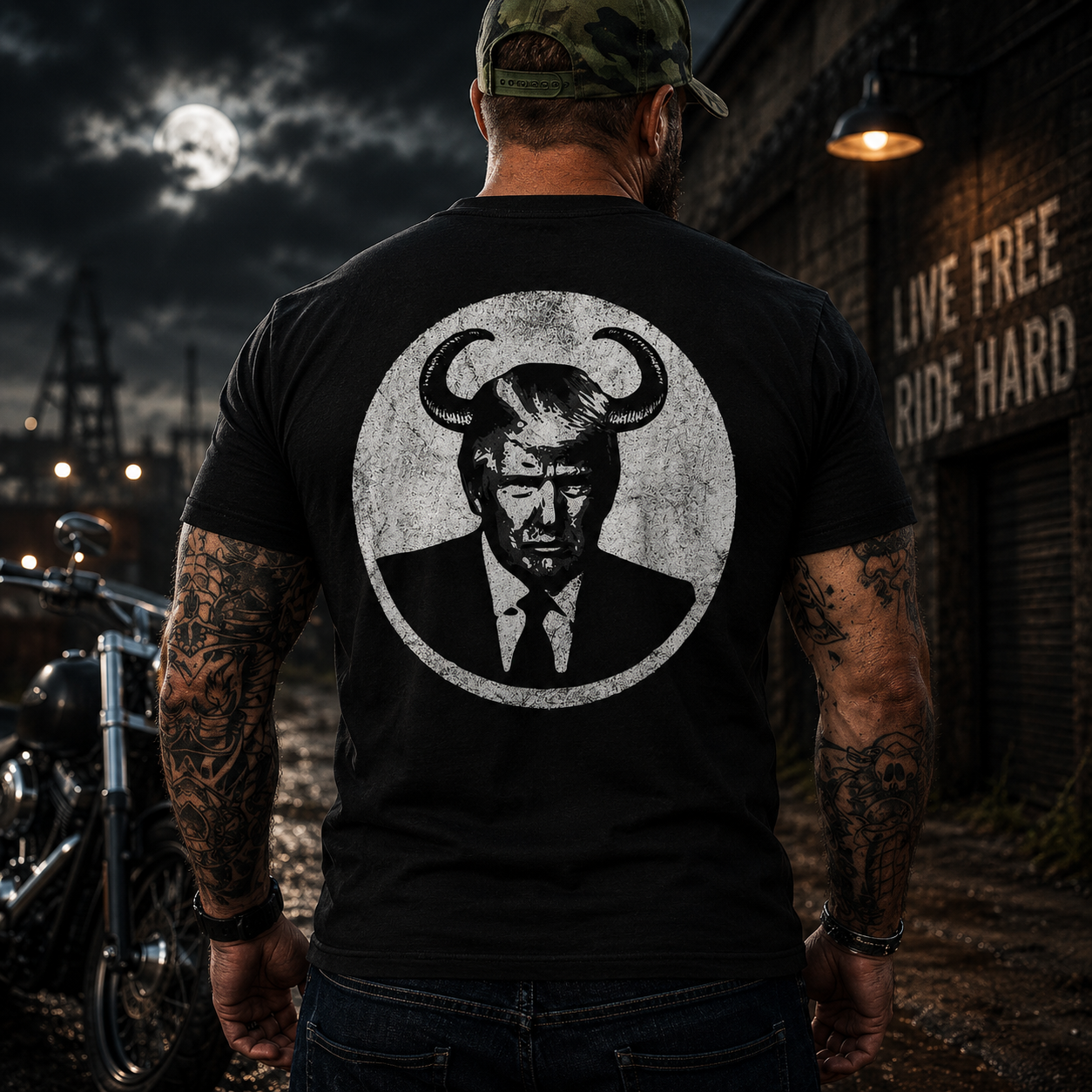 Trump Devil Horns Shirt Funny Anti Trump Political Graphic Tee Liberal Gift For Adults