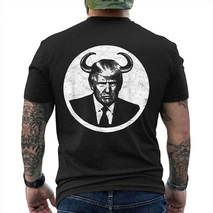 Trump Devil Horns Shirt Funny Anti Trump Political Graphic Tee Liberal Gift For Adults