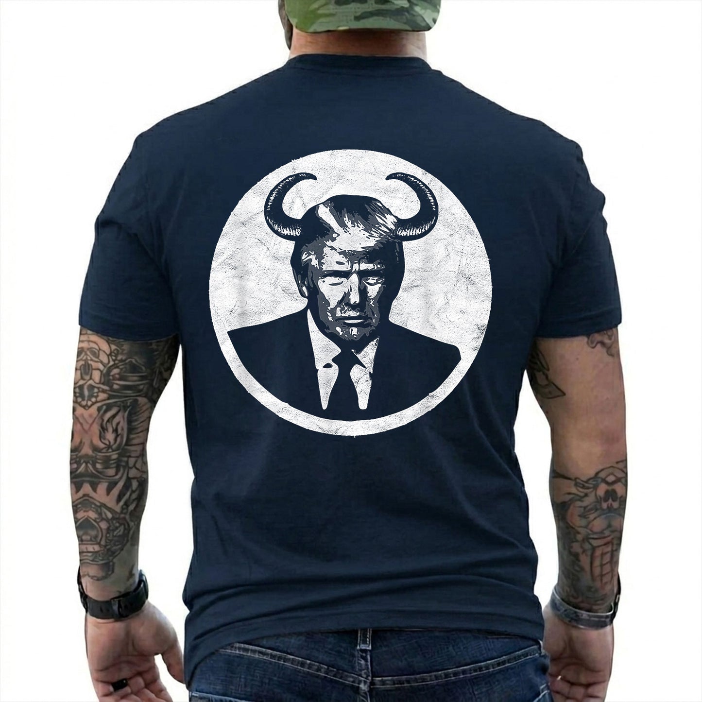 Trump Devil Horns Shirt Funny Anti Trump Political Graphic Tee Liberal Gift For Adults