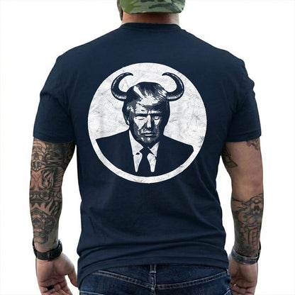 Trump Devil Horns Shirt Funny Anti Trump Political Graphic Tee Liberal Gift For Adults