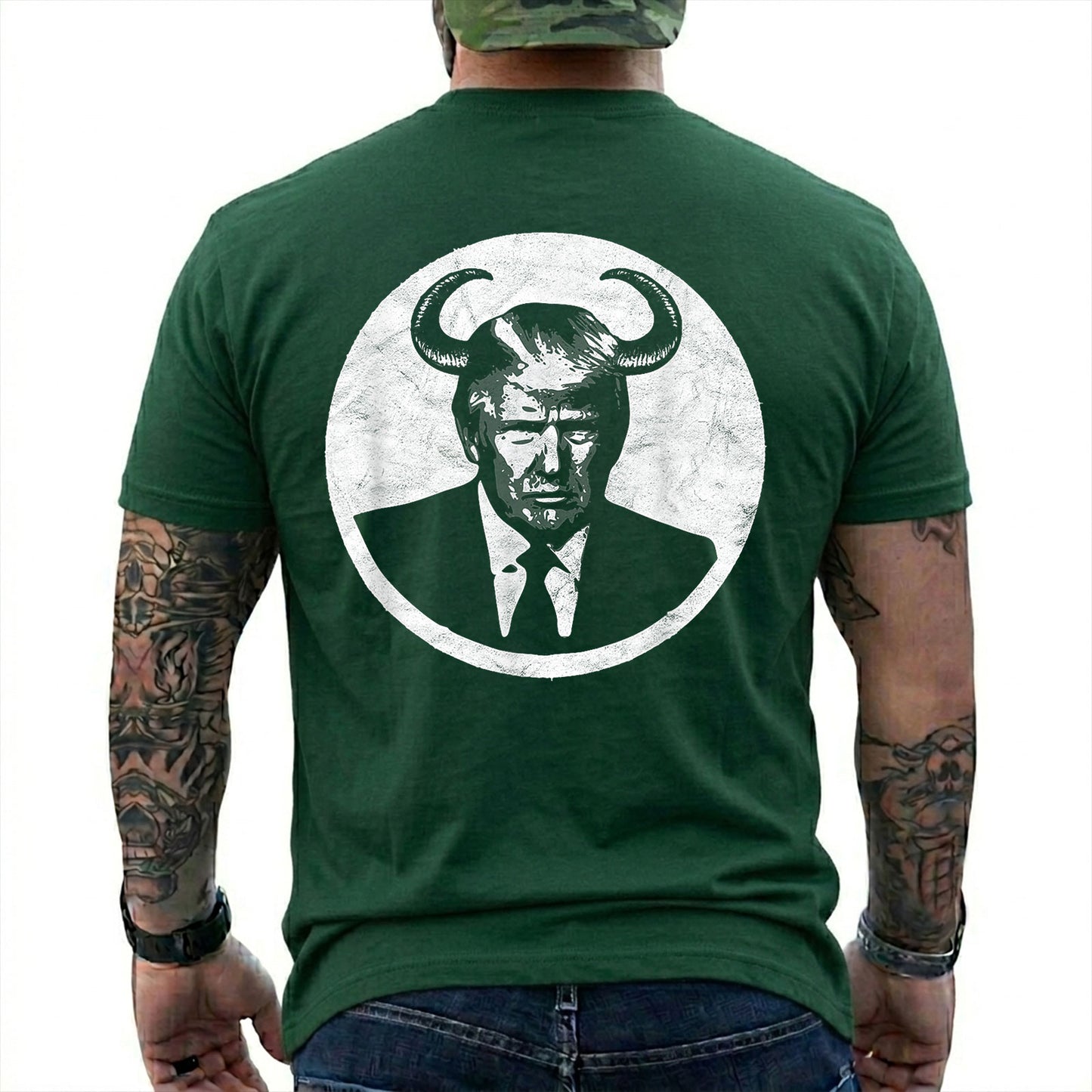 Trump Devil Horns Shirt Funny Anti Trump Political Graphic Tee Liberal Gift For Adults
