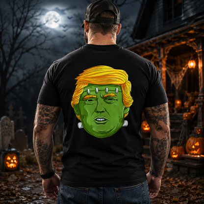 Trump Frankenstein Halloween Shirt Funny Anti Trump Halloween Political Graphic Tee Costume Gift For Adults