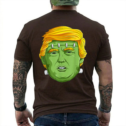 Trump Frankenstein Halloween Shirt Funny Anti Trump Halloween Political Graphic Tee Costume Gift For Adults