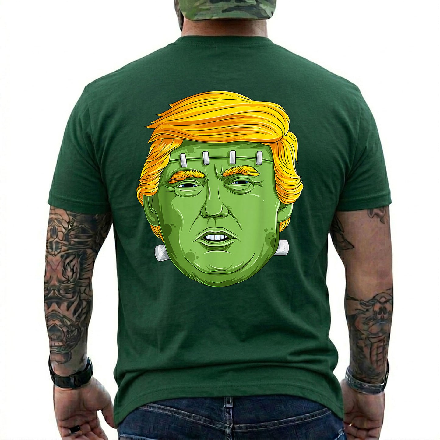 Trump Frankenstein Halloween Shirt Funny Anti Trump Halloween Political Graphic Tee Costume Gift For Adults