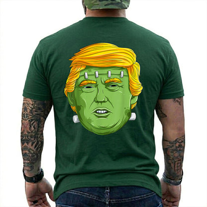 Trump Frankenstein Halloween Shirt Funny Anti Trump Halloween Political Graphic Tee Costume Gift For Adults