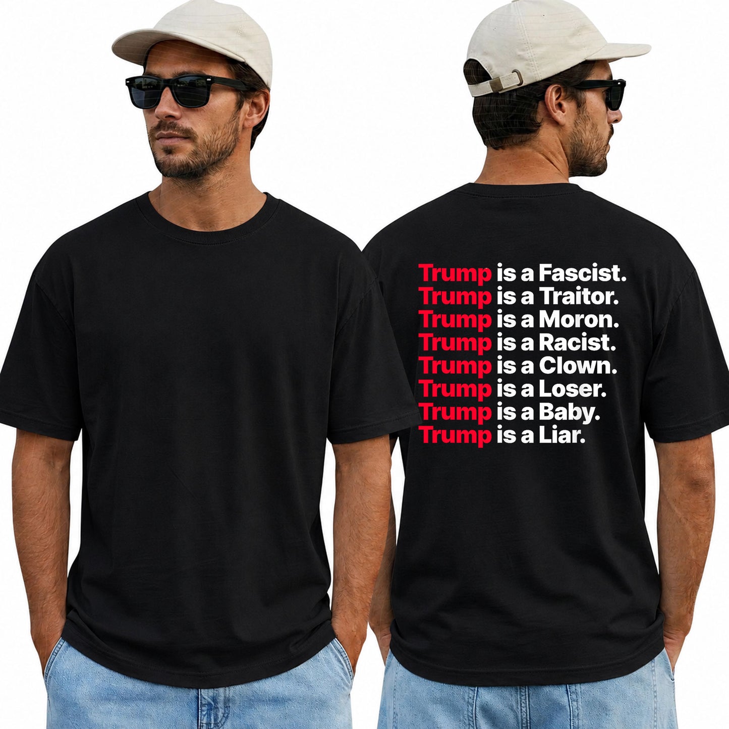 Trump Is A Fascist Shirt Funny Anti Trump Political Graphic Tee Liberal Gift For Adults