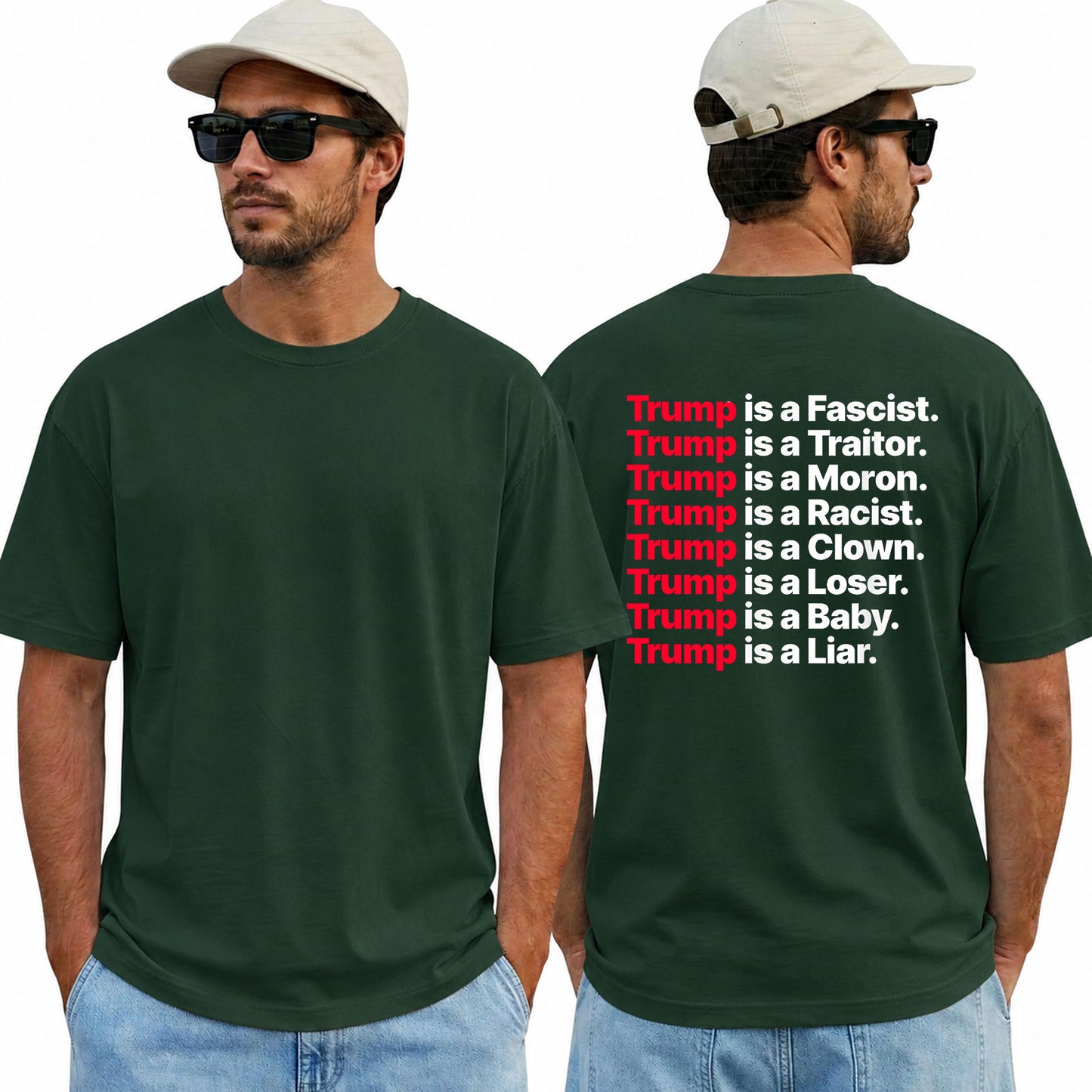 Trump Is A Fascist Shirt Funny Anti Trump Political Graphic Tee Liberal Gift For Adults