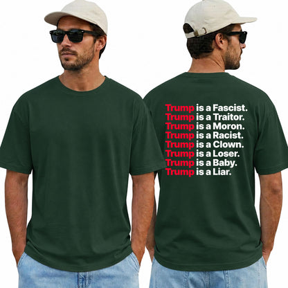 Trump Is A Fascist Shirt Funny Anti Trump Political Graphic Tee Liberal Gift For Adults
