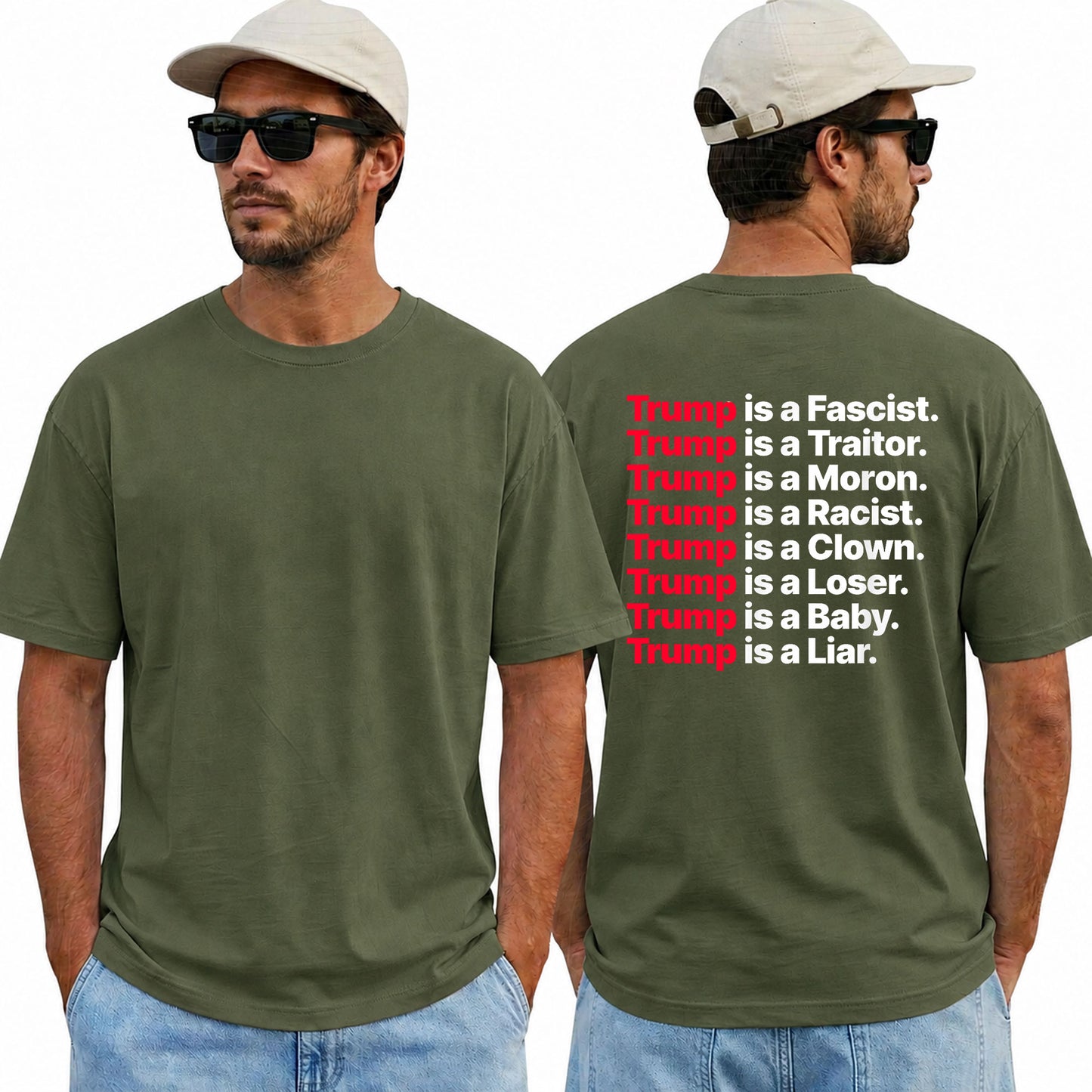 Trump Is A Fascist Shirt Funny Anti Trump Political Graphic Tee Liberal Gift For Adults