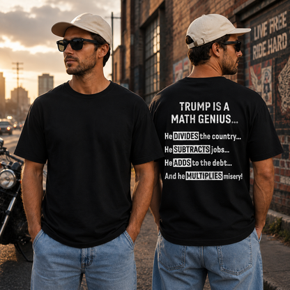 Trump Is A Math Genius Shirt Funny Anti Trump Political Graphic Tee Liberal Gift For Adults