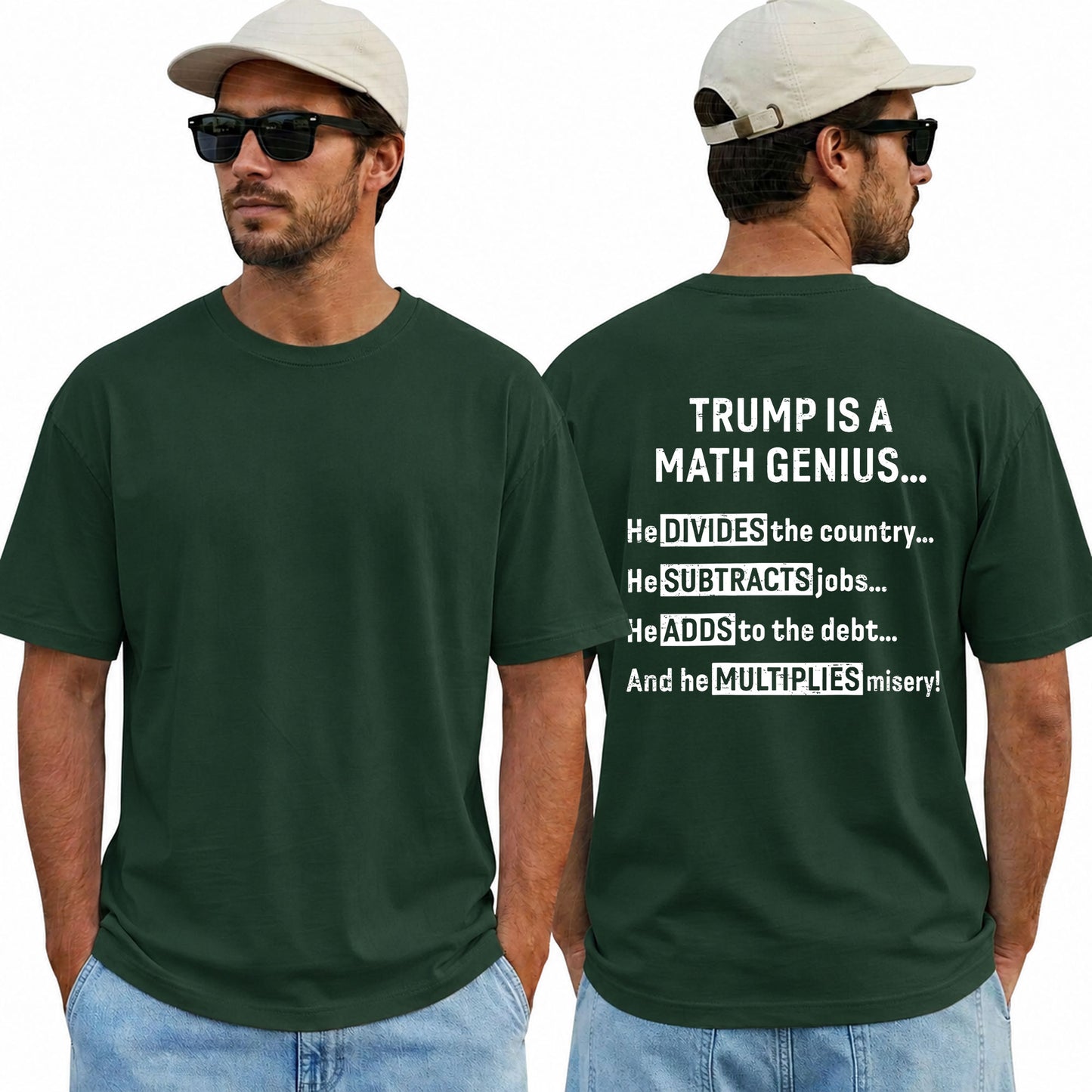 Trump Is A Math Genius Shirt Funny Anti Trump Political Graphic Tee Liberal Gift For Adults