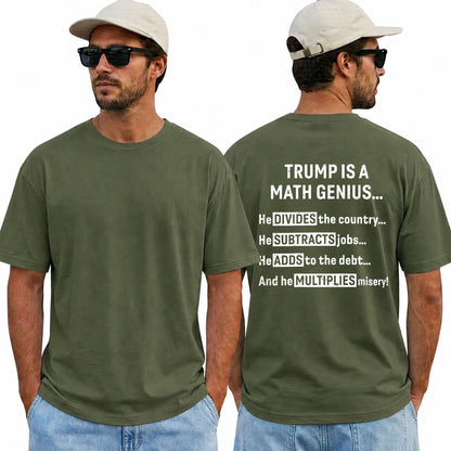 Trump Is A Math Genius Shirt Funny Anti Trump Political Graphic Tee Liberal Gift For Adults