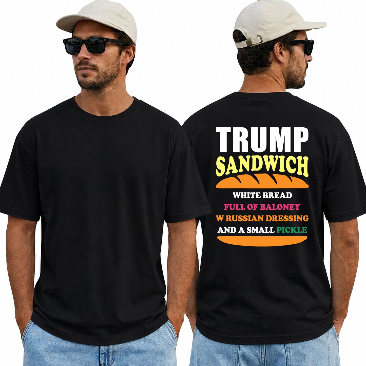 Trump Sandwich Shirt Funny Anti Trump Political Graphic Tee Liberal Gift For Adults