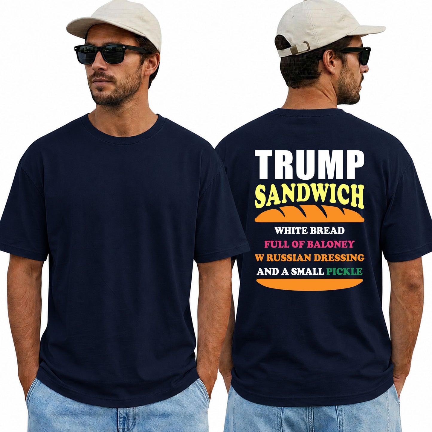 Trump Sandwich Shirt Funny Anti Trump Political Graphic Tee Liberal Gift For Adults