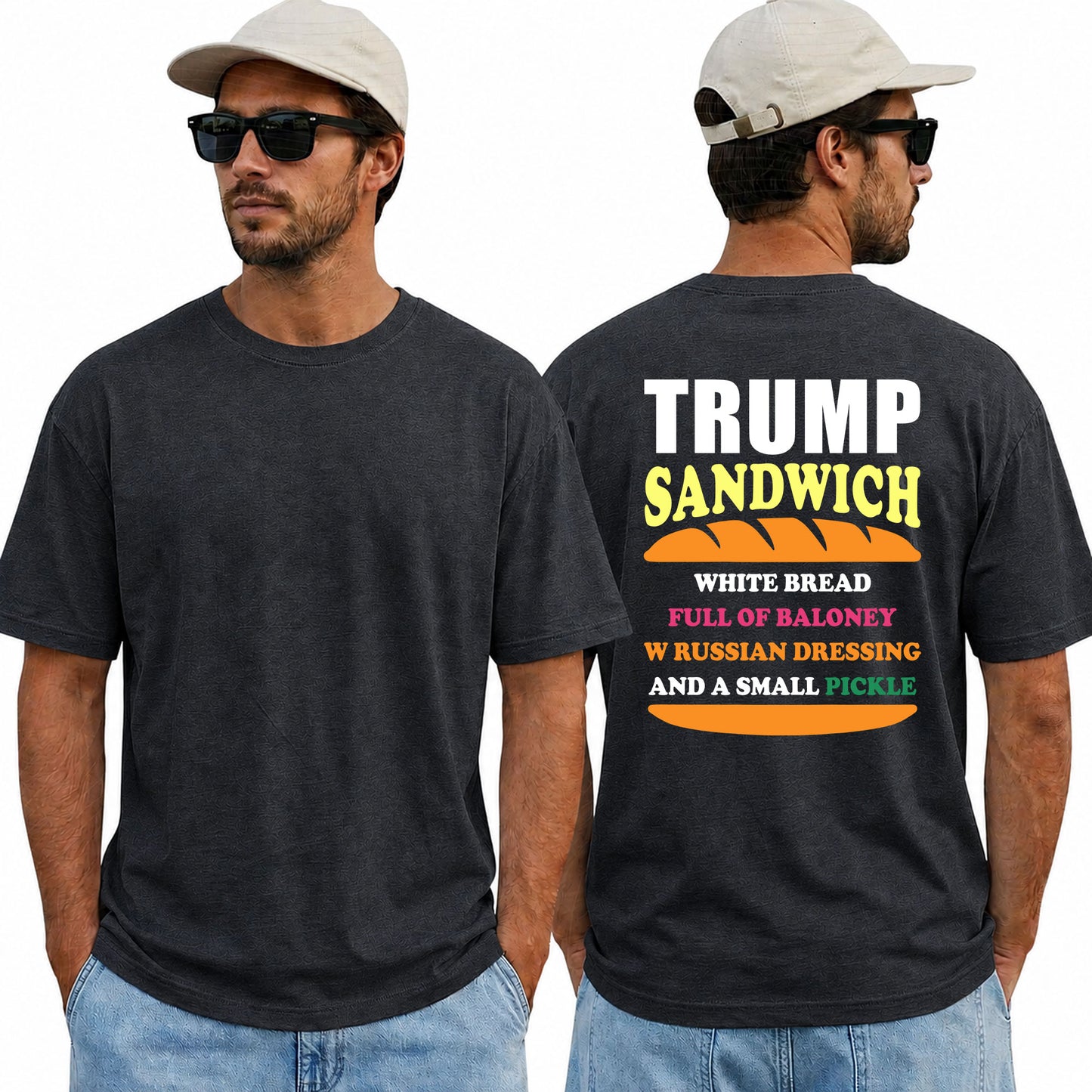Trump Sandwich Shirt Funny Anti Trump Political Graphic Tee Liberal Gift For Adults