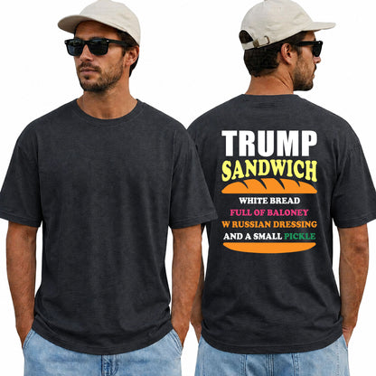 Trump Sandwich Shirt Funny Anti Trump Political Graphic Tee Liberal Gift For Adults