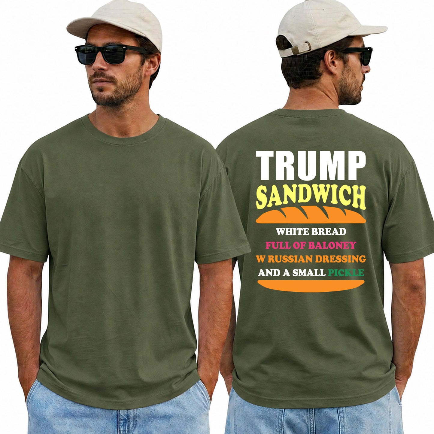 Trump Sandwich Shirt Funny Anti Trump Political Graphic Tee Liberal Gift For Adults